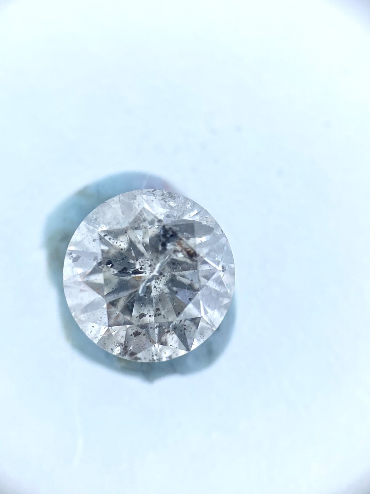 White Salt N Pepper Round Diamond - 0.80 carats