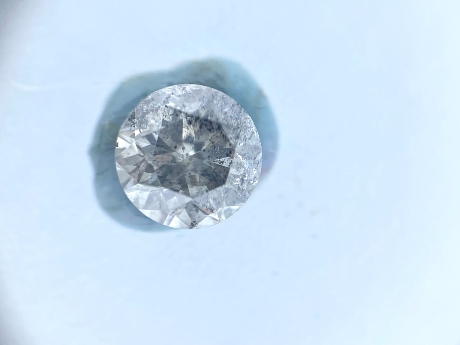 White Salt N Pepper Round Diamond - 0.77 carats