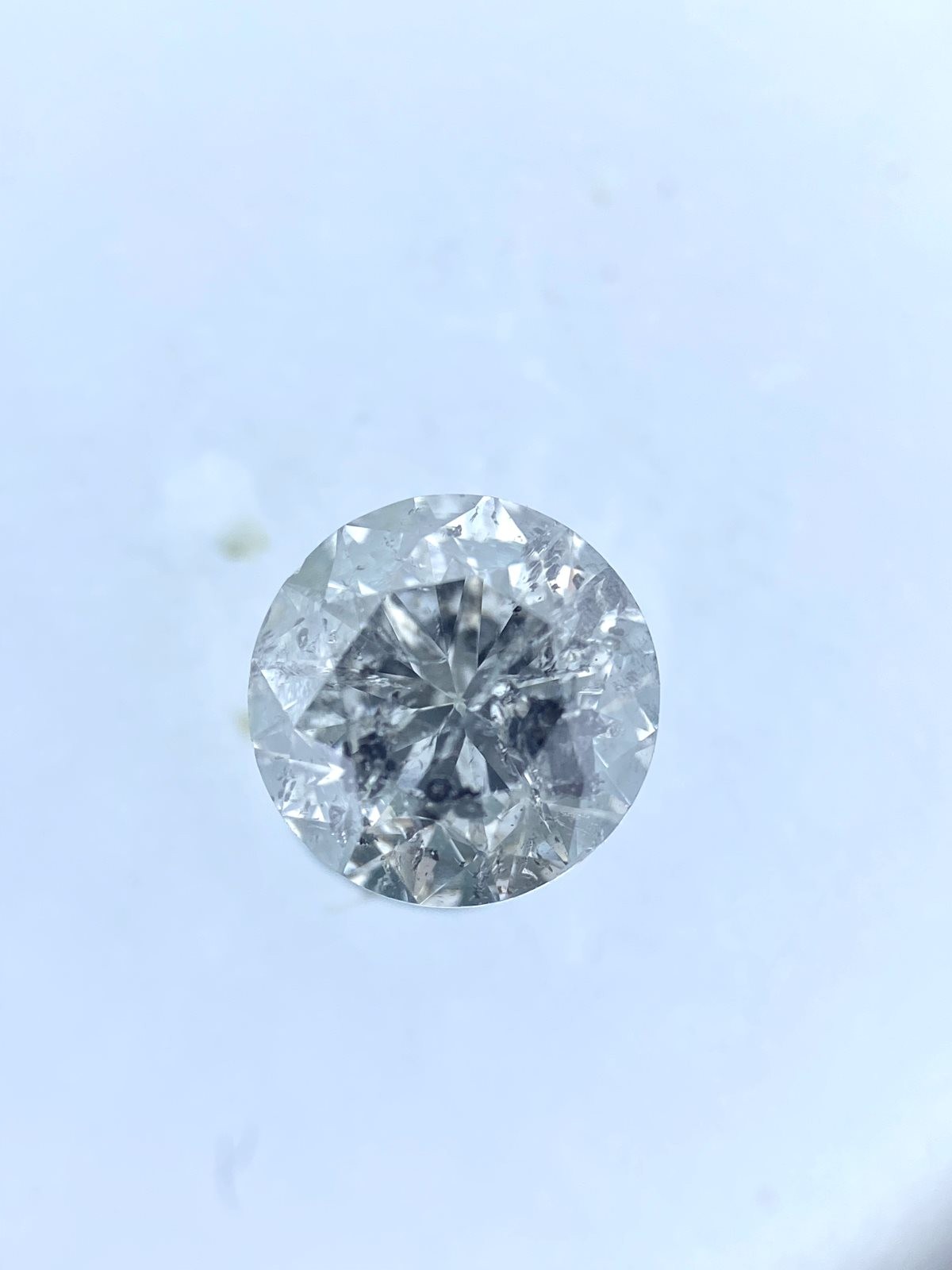 White Salt N Pepper Round Diamond - 0.74 carats