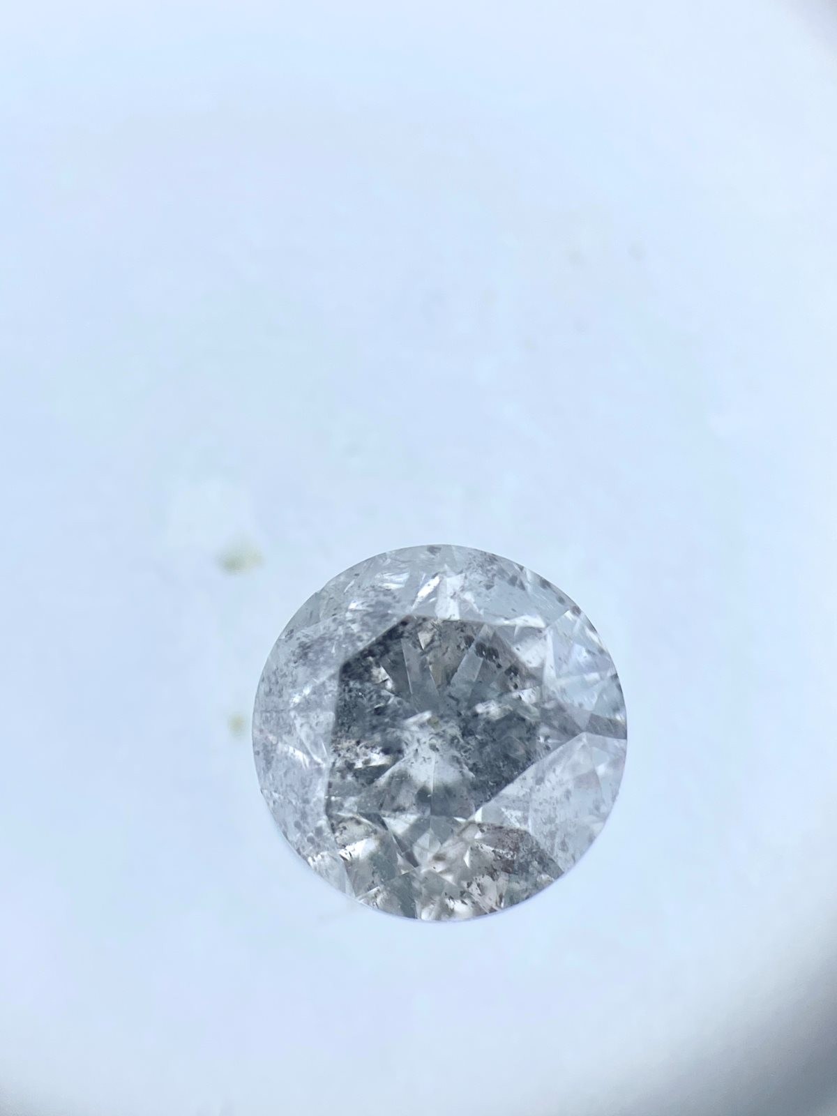 White Salt N Pepper Round Diamond - 0.74 carats