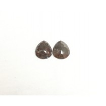 Natural Brown Pear Diamond Pair (Jodi) RoseCut - 7.62 carats