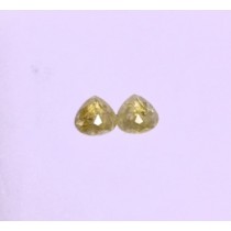 Natural Yellow Rosecut is 1.27 carats pair. This Pair has Sparkline Luster.